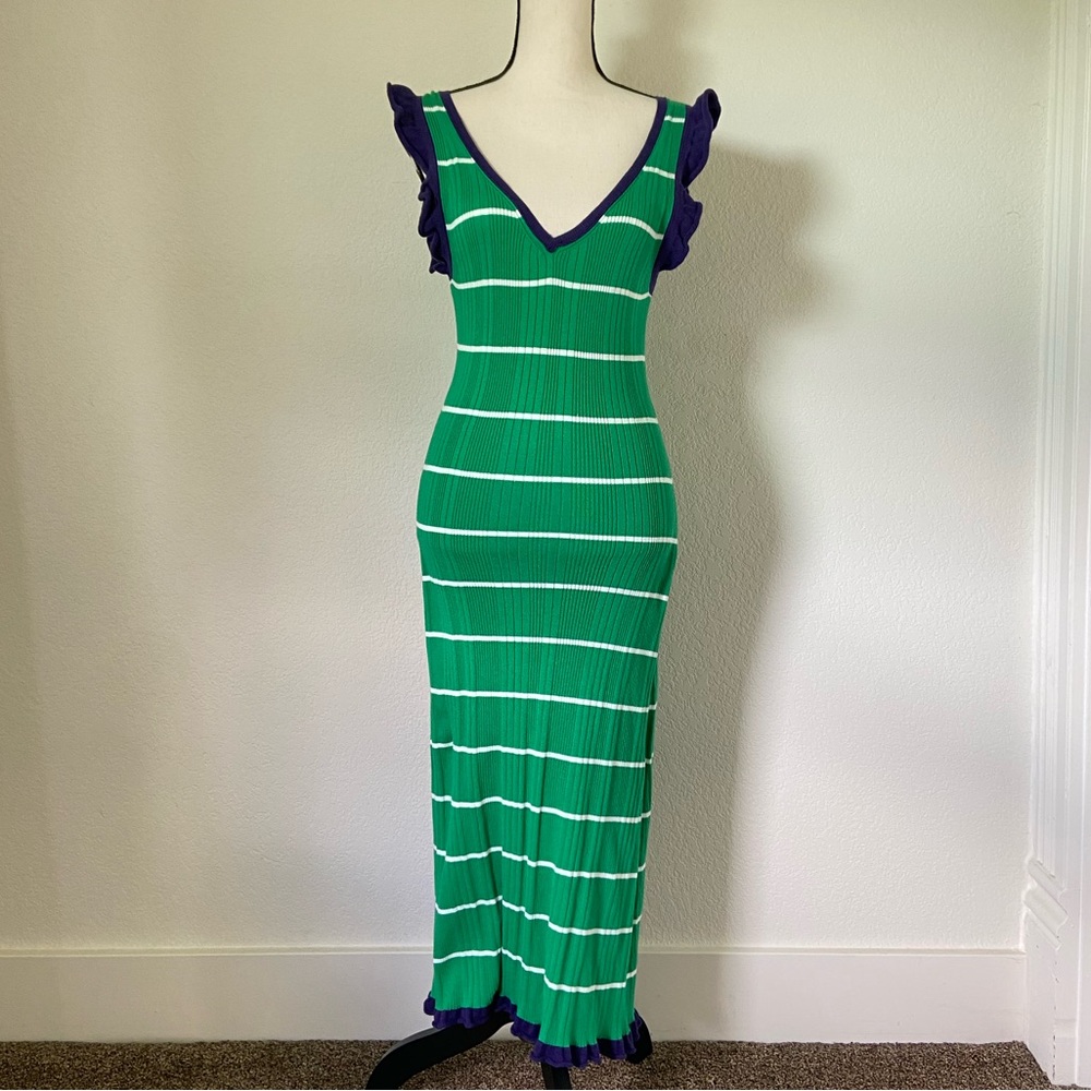 Daily Practice by Anthropologie Striped Knitted Midi Dress Size Small - Picture 5 of 9